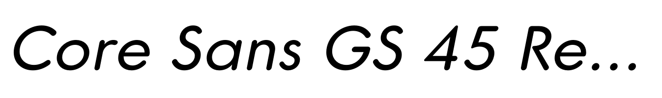 Core Sans GS 45 Regular Italic